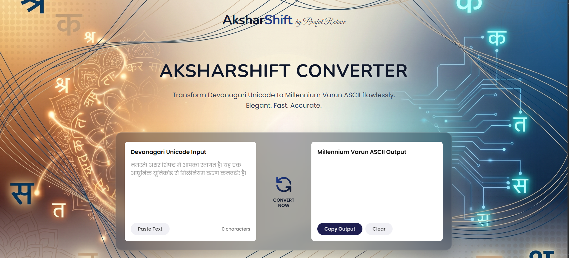 Aksharshift Home