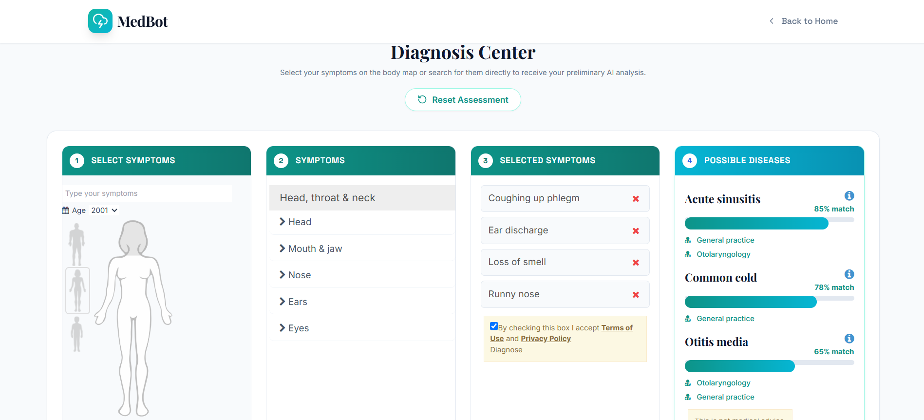 Medbot Diagnose