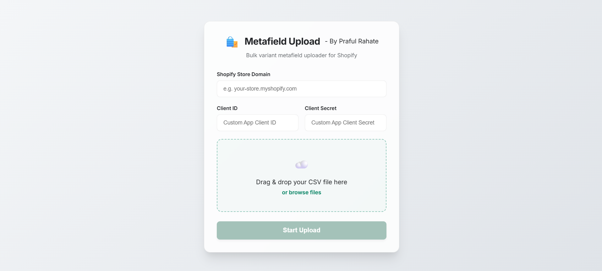 Metafield Tool