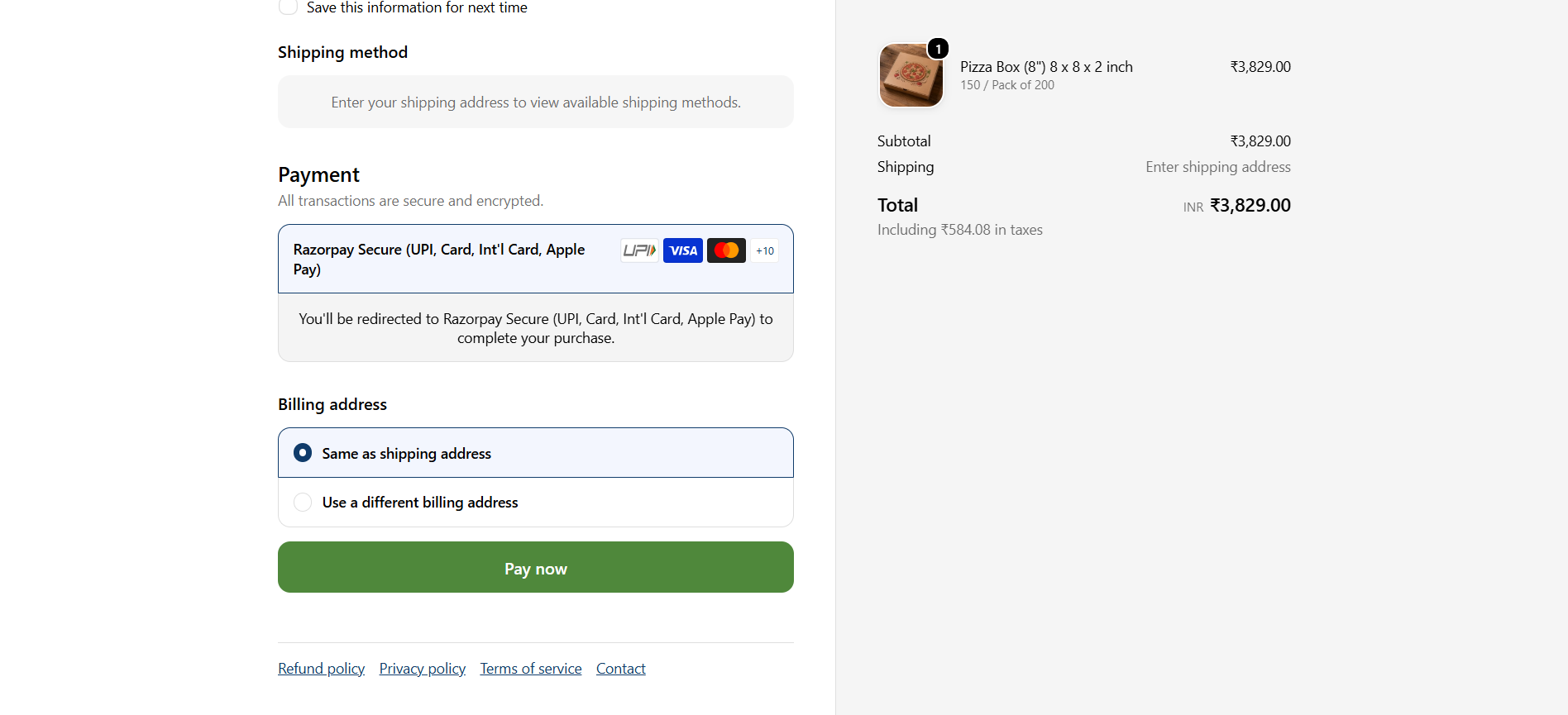 Ritepack Payment